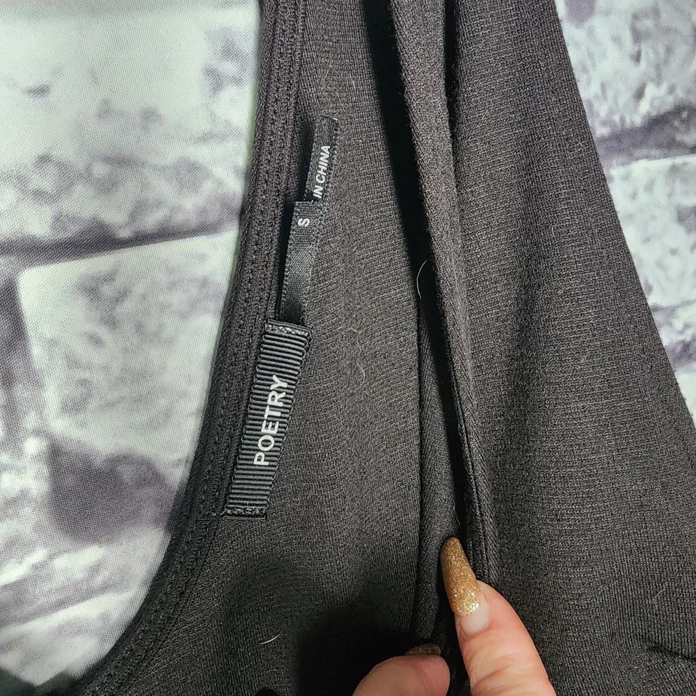 Poetry Black Textured Mini Dress - S - Picture 4 of 6